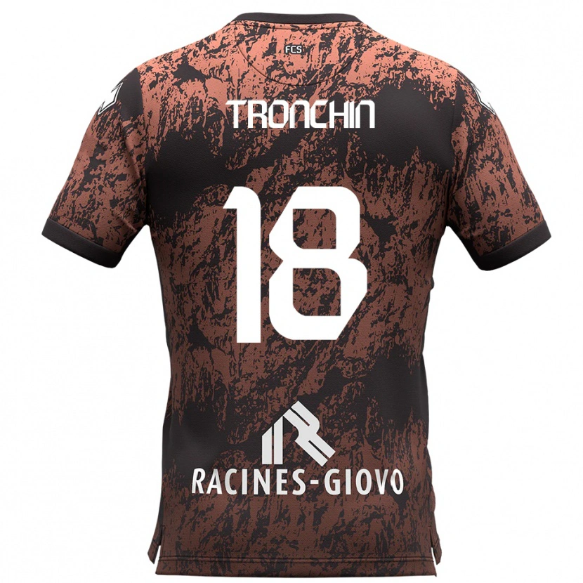 Danxen Kid Simone Tronchin #18 Brown Black Away Jersey 2025/26 T-Shirt