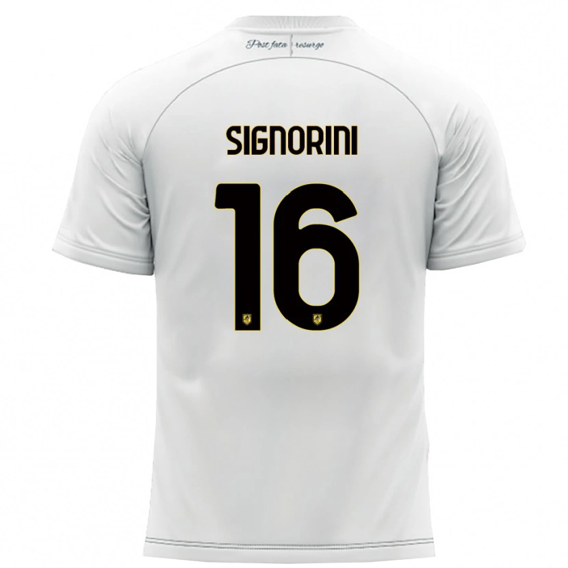 Danxen Kid Alessandro Signorini #16 White Yellow Away Jersey 2025/26 T-Shirt