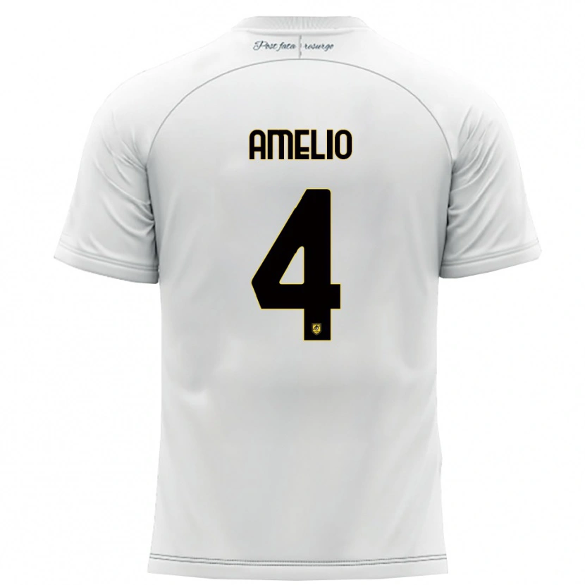 Danxen Kid Ciro Amelio #4 White Yellow Away Jersey 2025/26 T-Shirt