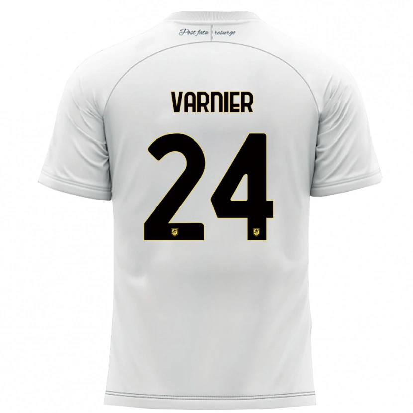 Danxen Kid Marco Varnier #24 White Yellow Away Jersey 2025/26 T-Shirt