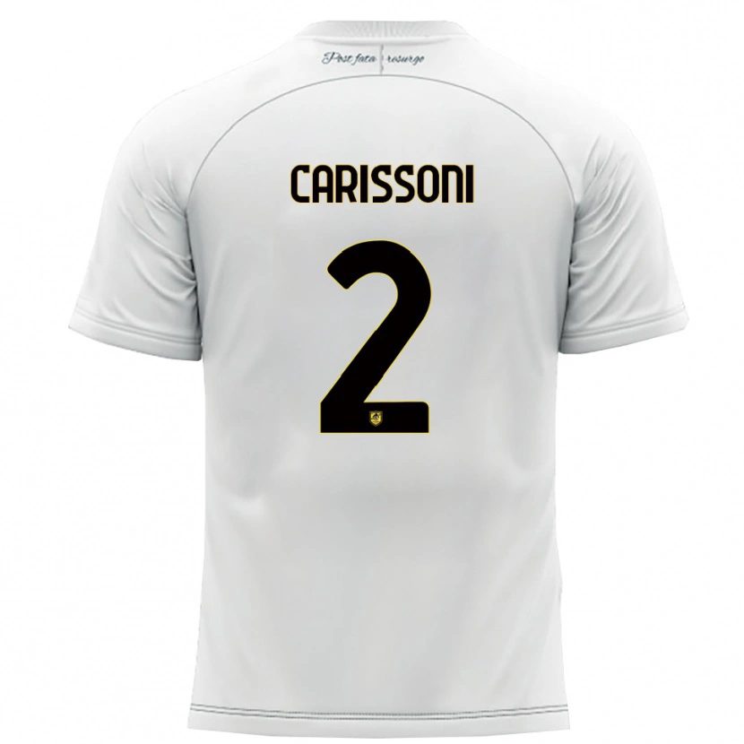 Danxen Kid Lorenzo Carissoni #2 White Yellow Away Jersey 2025/26 T-Shirt