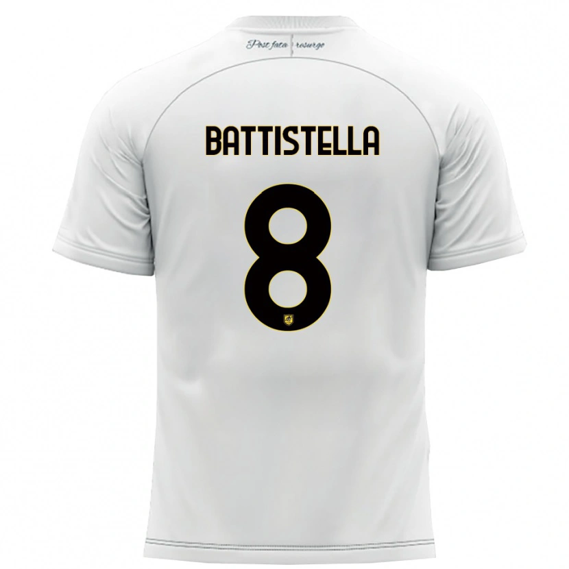 Danxen Kid Thomas Battistella #8 White Yellow Away Jersey 2025/26 T-Shirt