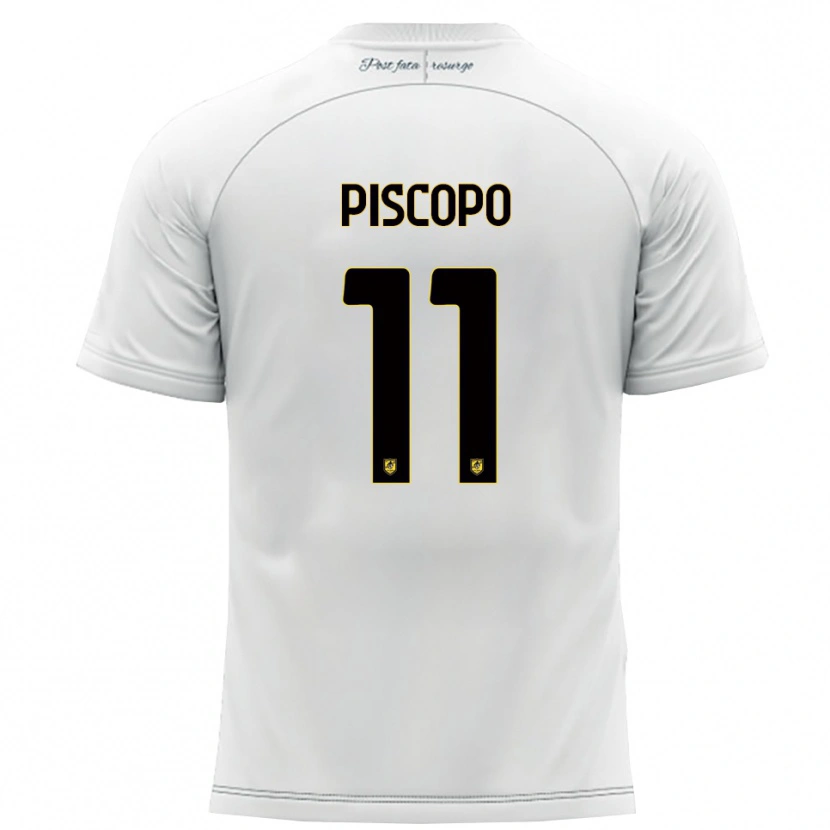 Danxen Kid Kevin Piscopo #11 White Yellow Away Jersey 2025/26 T-Shirt
