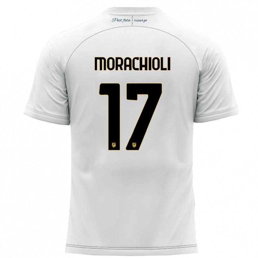 Danxen Kid Gregorio Morachioli #17 White Yellow Away Jersey 2025/26 T-Shirt