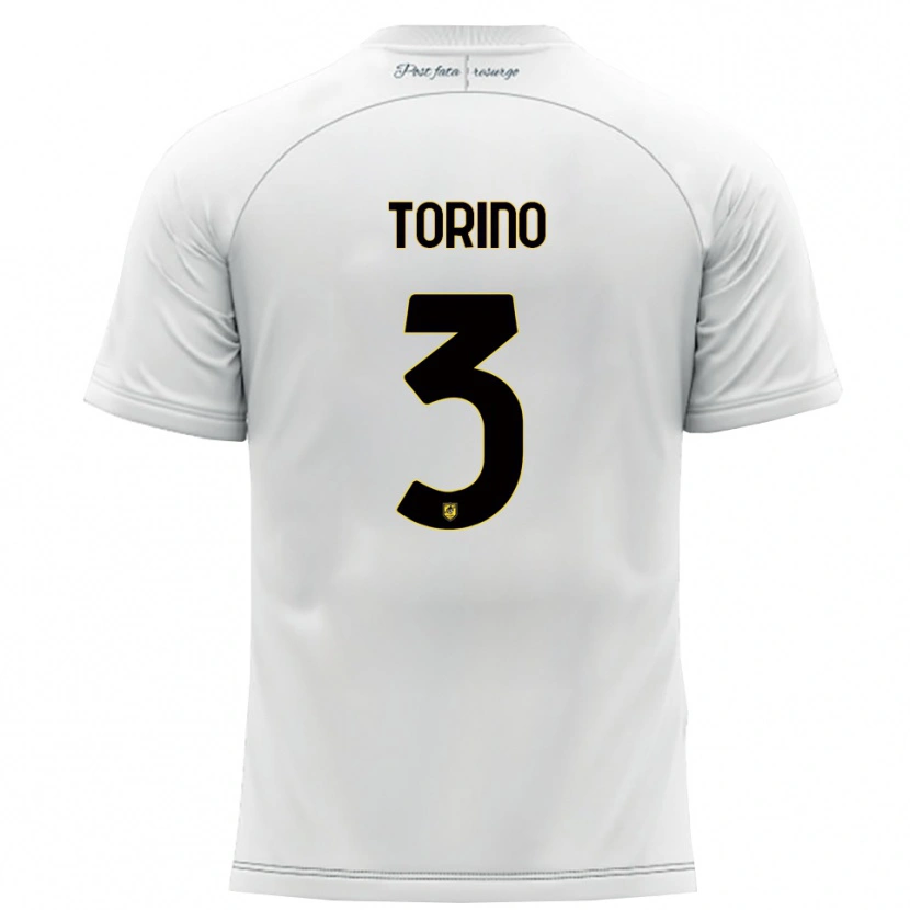 Danxen Kid Christian Torino #3 White Yellow Away Jersey 2025/26 T-Shirt