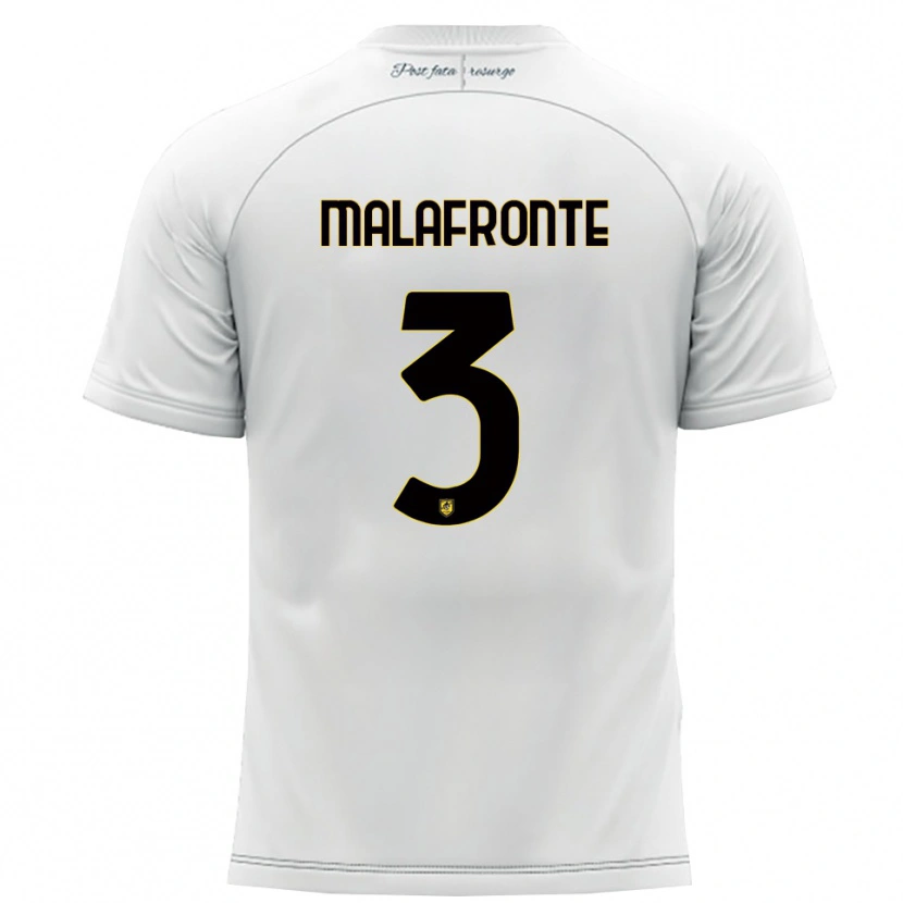 Danxen Kid Salvatore Malafronte #3 White Yellow Away Jersey 2025/26 T-Shirt