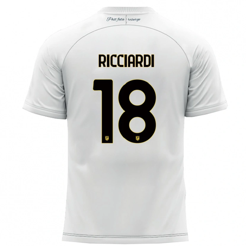 Danxen Kid Claudio Ricciardi #18 White Yellow Away Jersey 2025/26 T-Shirt