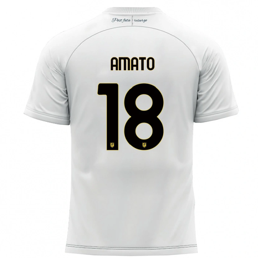 Danxen Kid Pasquale Amato #18 White Yellow Away Jersey 2025/26 T-Shirt