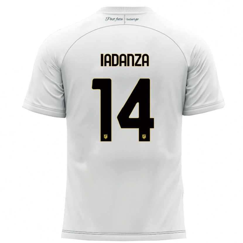 Danxen Kid Mattia Iadanza #14 White Yellow Away Jersey 2025/26 T-Shirt