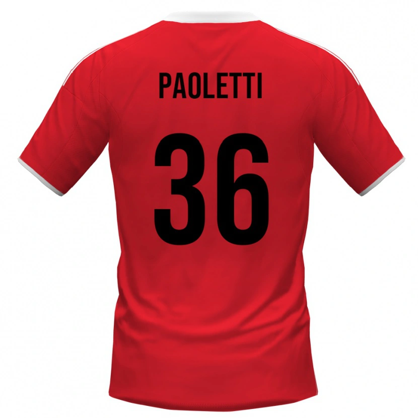 Danxen Kid Flavio Paoletti #36 Red White Away Jersey 2025/26 T-Shirt
