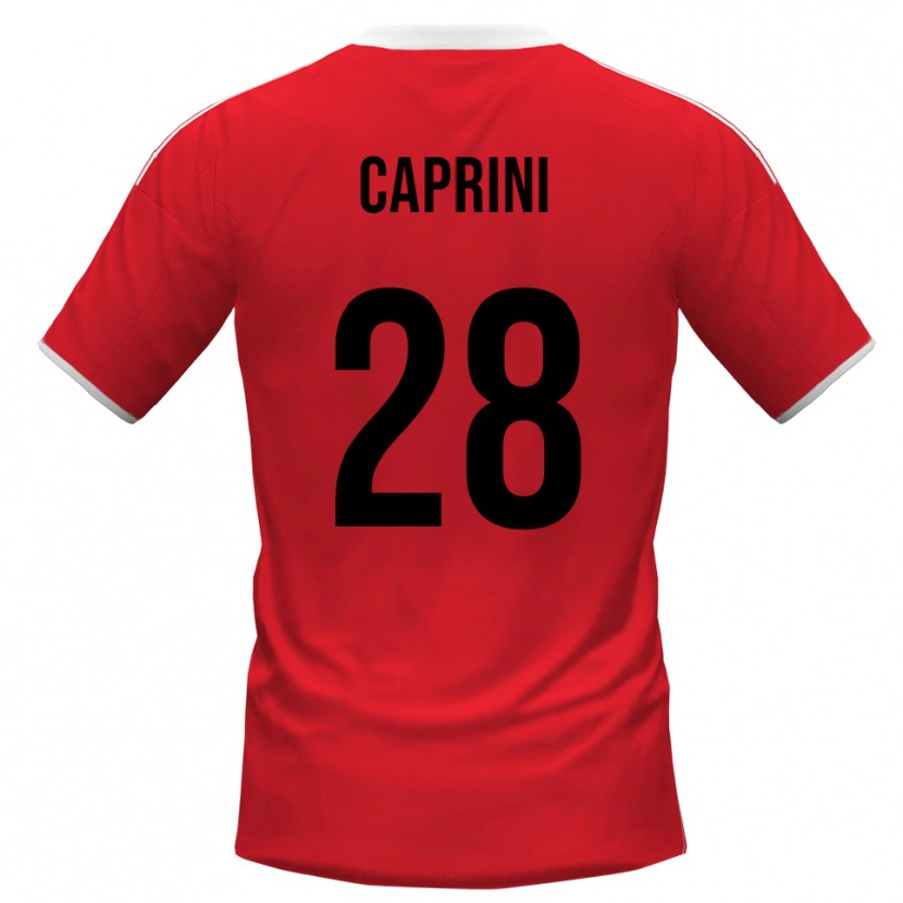 Danxen Kid Maat Daniel Caprini #28 Red White Away Jersey 2025/26 T-Shirt