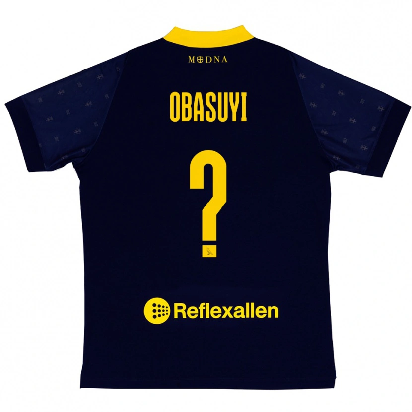 Danxen Kid Freedom Obasuyi #0 Navy Yellow Away Jersey 2025/26 T-Shirt