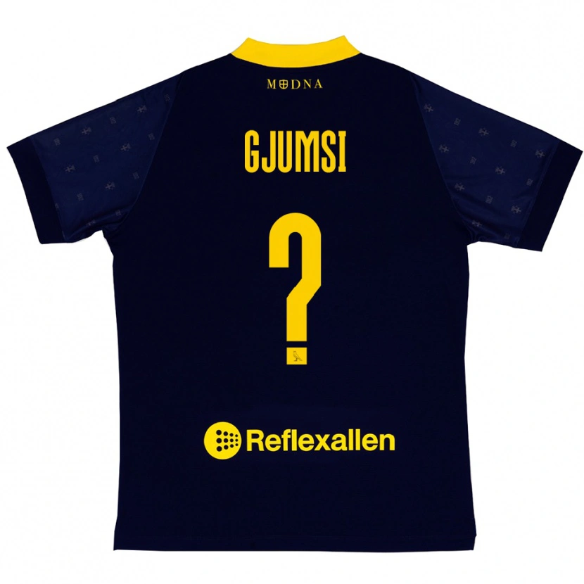 Danxen Kid Enea Gjumsi #0 Navy Yellow Away Jersey 2025/26 T-Shirt