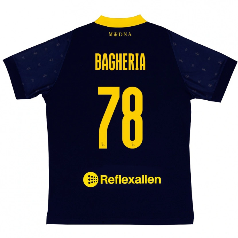 Danxen Kid Fabrizio Bagheria #78 Navy Yellow Away Jersey 2025/26 T-Shirt