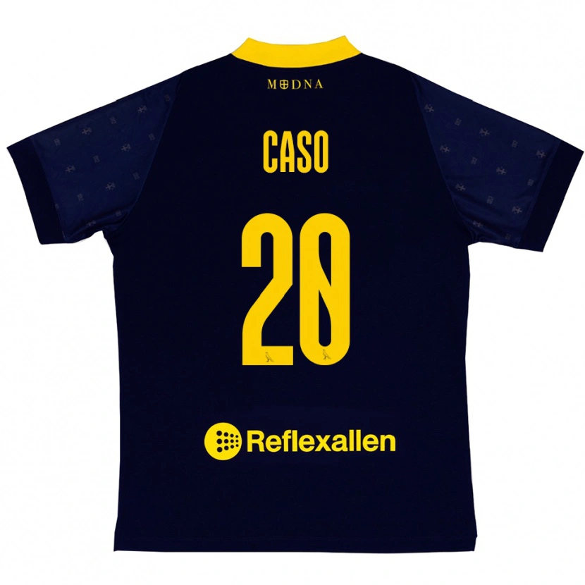 Danxen Kid Giuseppe Caso #20 Navy Yellow Away Jersey 2025/26 T-Shirt