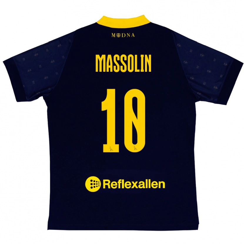 Danxen Kid Yanis Massolin #10 Navy Yellow Away Jersey 2025/26 T-Shirt