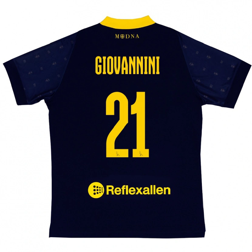 Danxen Kid Romeo Giovannini #21 Navy Yellow Away Jersey 2025/26 T-Shirt
