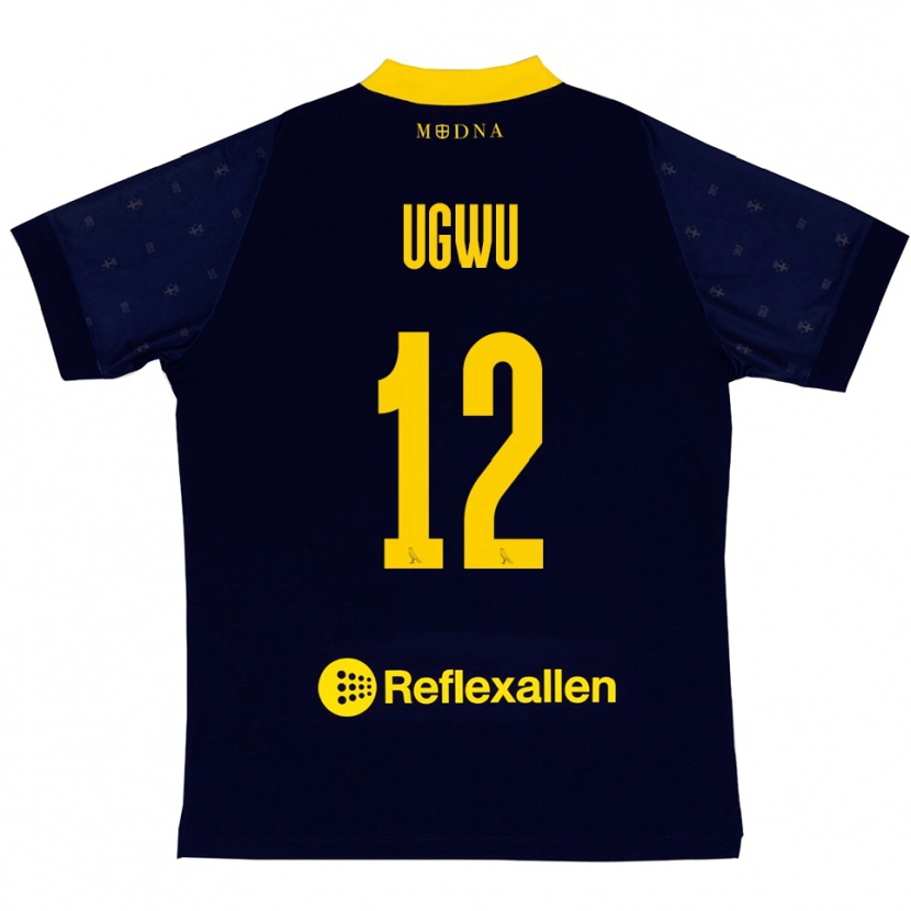 Danxen Kid Ferdinand Ugwu #12 Navy Yellow Away Jersey 2025/26 T-Shirt