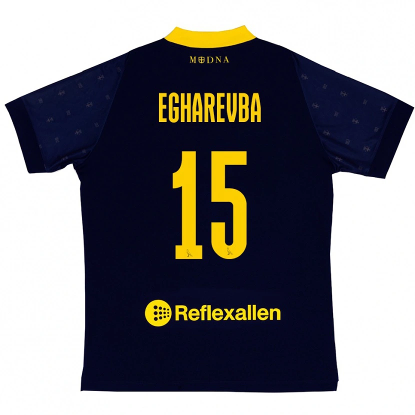 Danxen Kid Treasure Egharevba #15 Navy Yellow Away Jersey 2025/26 T-Shirt