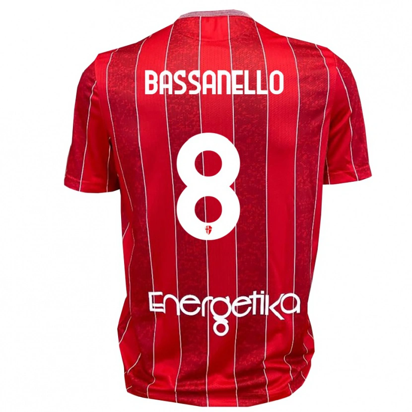 Danxen Kid Davide Bassanello #8 Red White Away Jersey 2025/26 T-Shirt