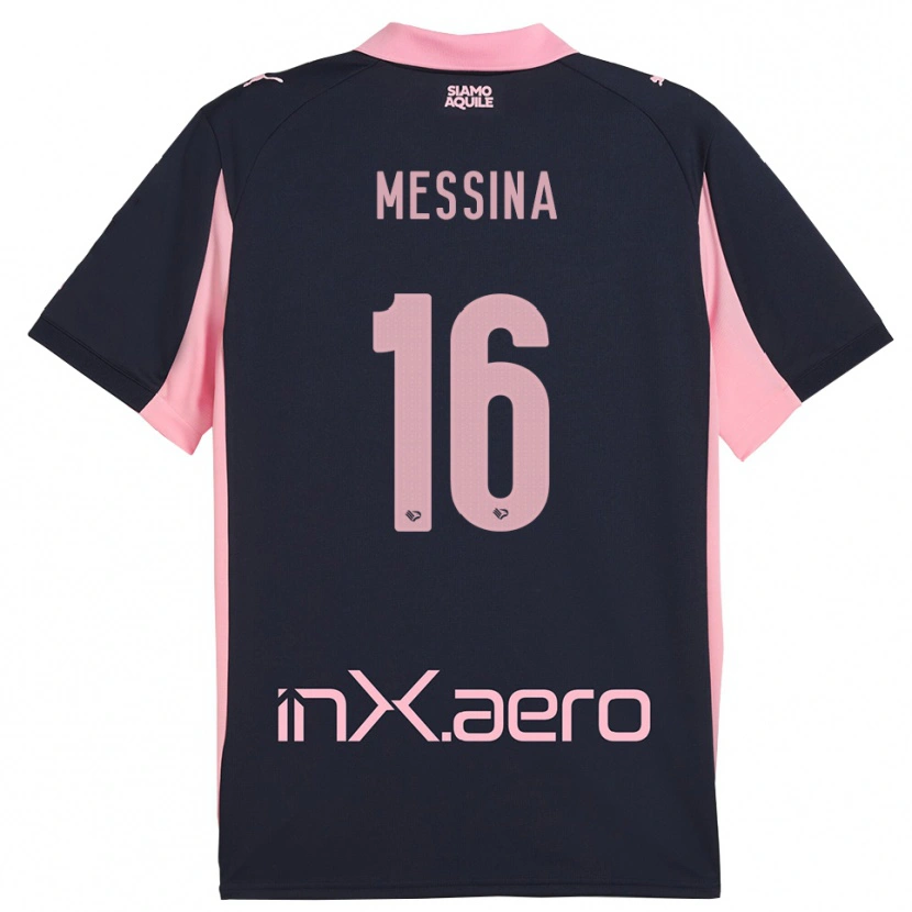 Danxen Kid Pietro Messina #16 Navy Pink Away Jersey 2025/26 T-Shirt