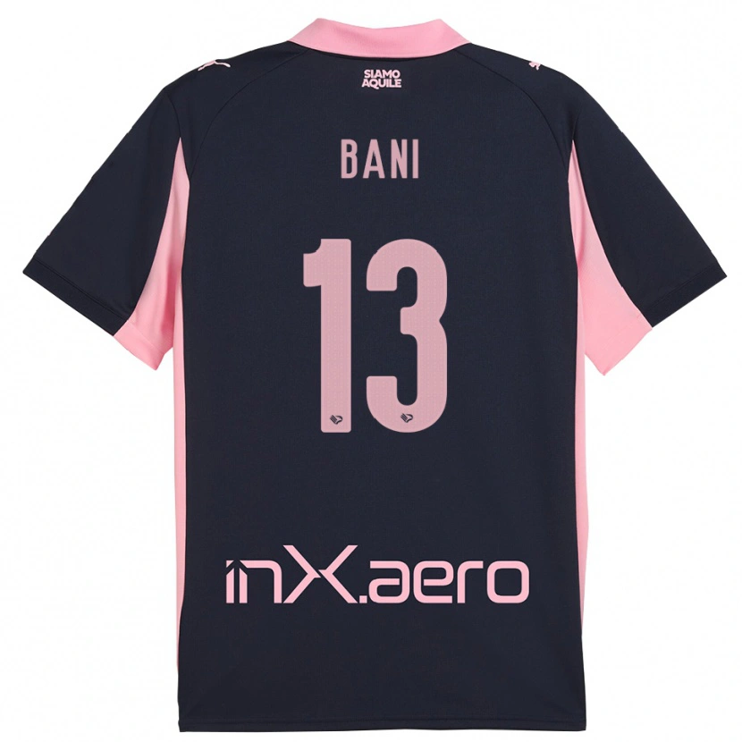 Danxen Kid Mattia Bani #13 Navy Pink Away Jersey 2025/26 T-Shirt