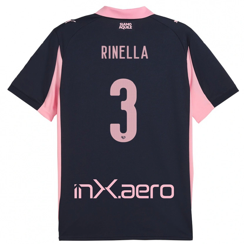 Danxen Kid Alessandro Rinella #3 Navy Pink Away Jersey 2025/26 T-Shirt