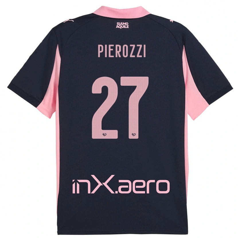 Danxen Kid Niccolò Pierozzi #27 Navy Pink Away Jersey 2025/26 T-Shirt