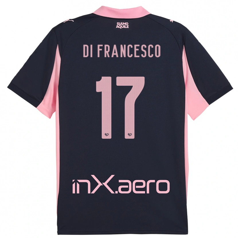 Danxen Kid Federico Di Francesco #17 Navy Pink Away Jersey 2025/26 T-Shirt