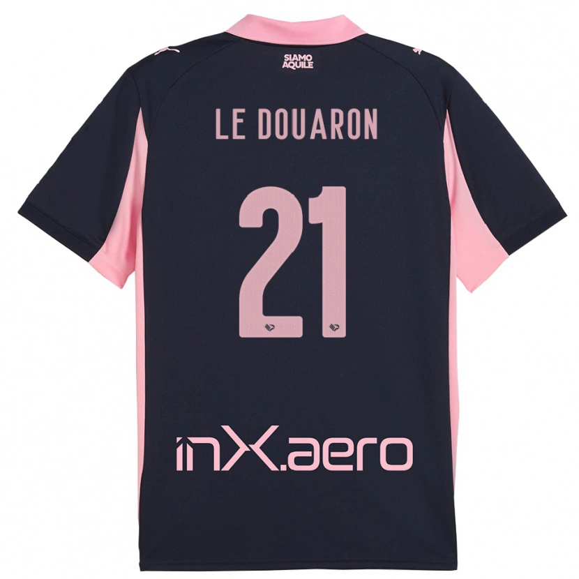 Danxen Kid Jérémy Le Douaron #21 Navy Pink Away Jersey 2025/26 T-Shirt