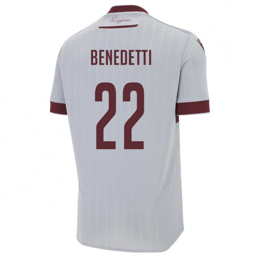 Danxen Kid Samuele Benedetti #22 Burgundy White Away Jersey 2025/26 T-Shirt