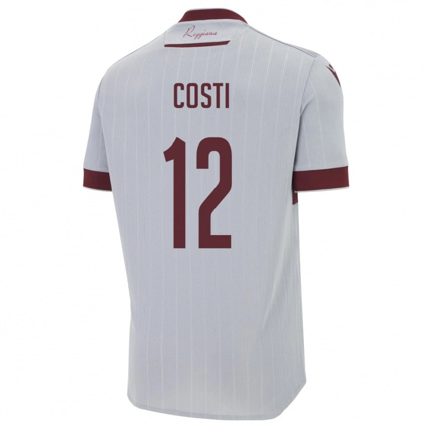 Danxen Kid Filippo Costi #12 Burgundy White Away Jersey 2025/26 T-Shirt
