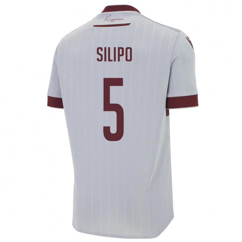 Danxen Kid Alessandro Silipo #5 Burgundy White Away Jersey 2025/26 T-Shirt