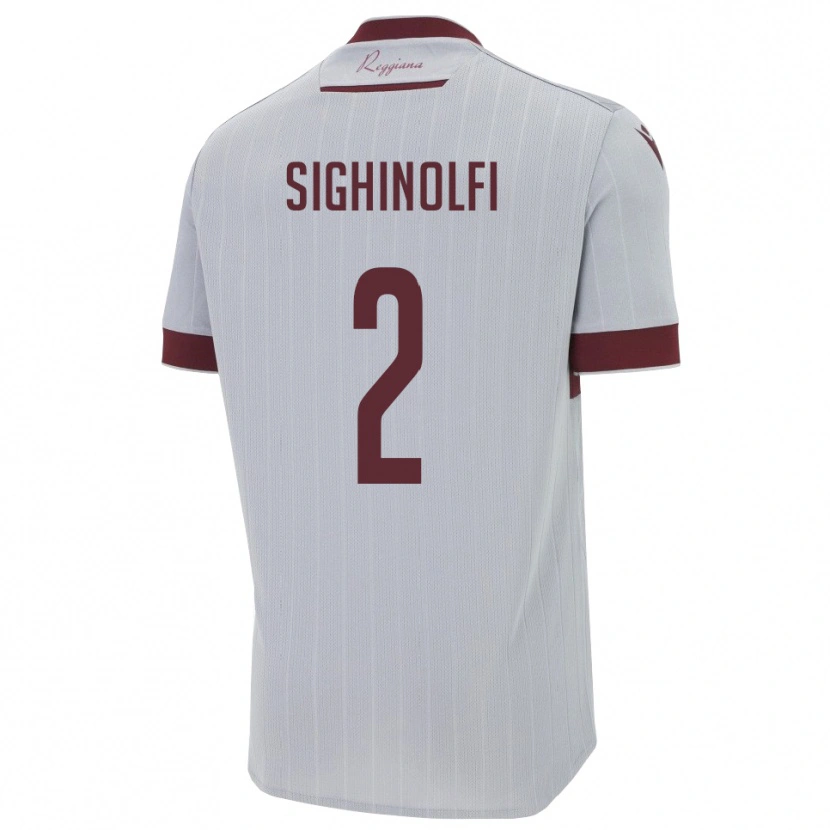 Danxen Kid Andrea Sighinolfi #2 Burgundy White Away Jersey 2025/26 T-Shirt