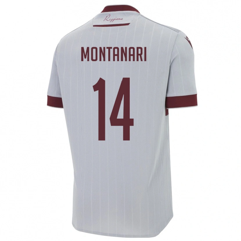 Danxen Kid Giacomo Montanari #14 Burgundy White Away Jersey 2025/26 T-Shirt