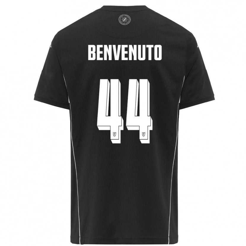 Danxen Kid Mattia Benvenuto #44 Black White Away Jersey 2025/26 T-Shirt