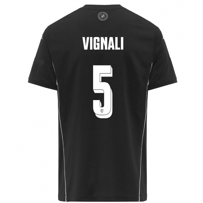 Danxen Kid Diego Vignali #5 Black White Away Jersey 2025/26 T-Shirt
