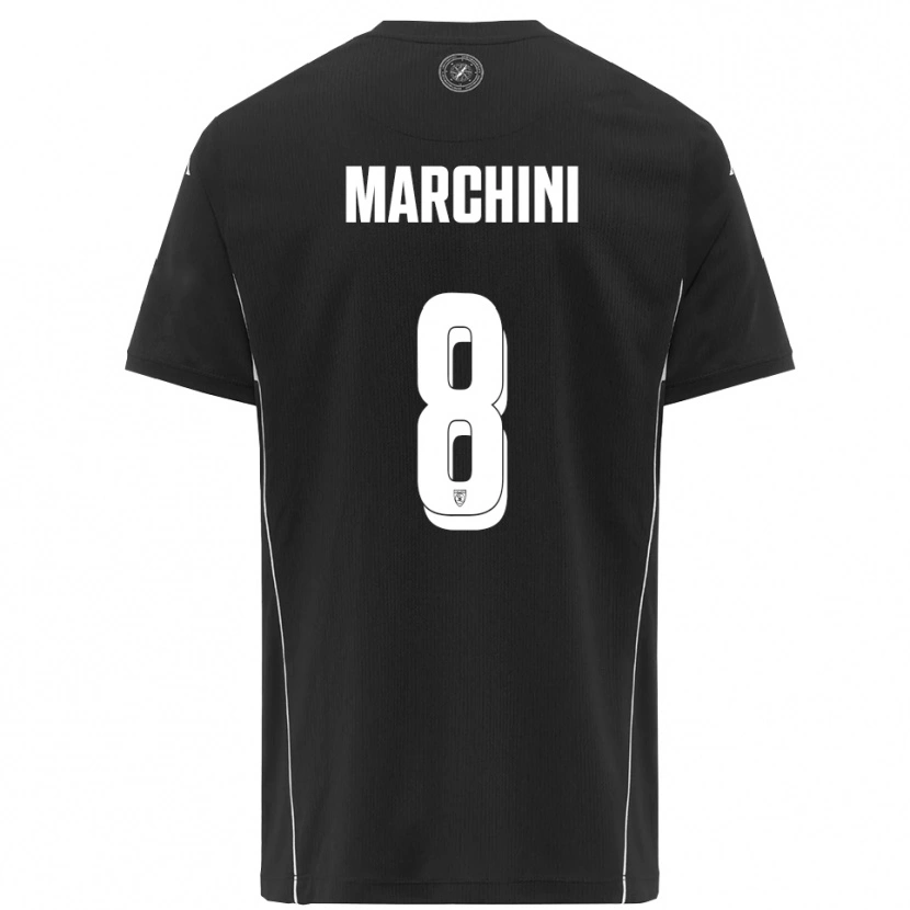 Danxen Kid Mattia Marchini #8 Black White Away Jersey 2025/26 T-Shirt