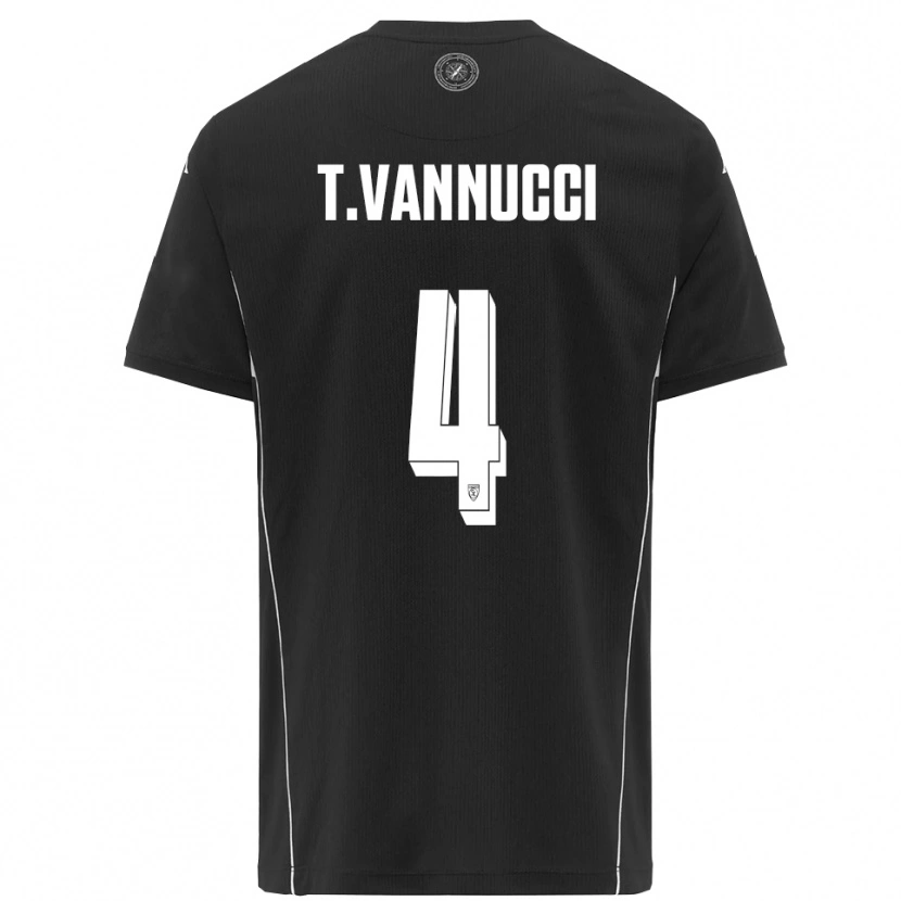 Danxen Kid Tommaso Vannucci #4 Black White Away Jersey 2025/26 T-Shirt