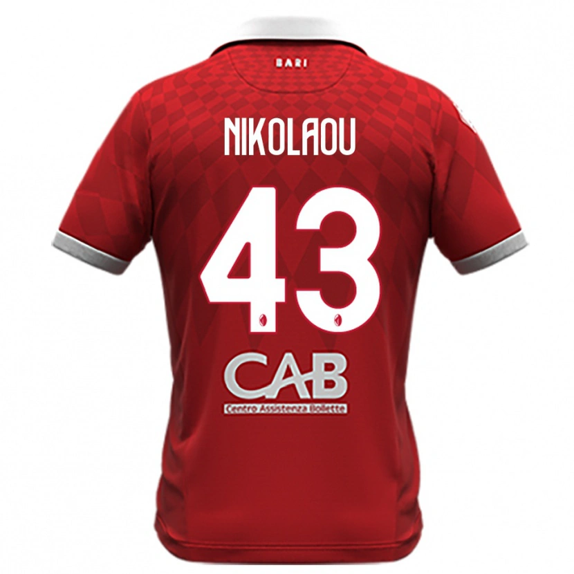 Danxen Kid Dimitrios Nikolaou #43 Red White Away Jersey 2025/26 T-Shirt