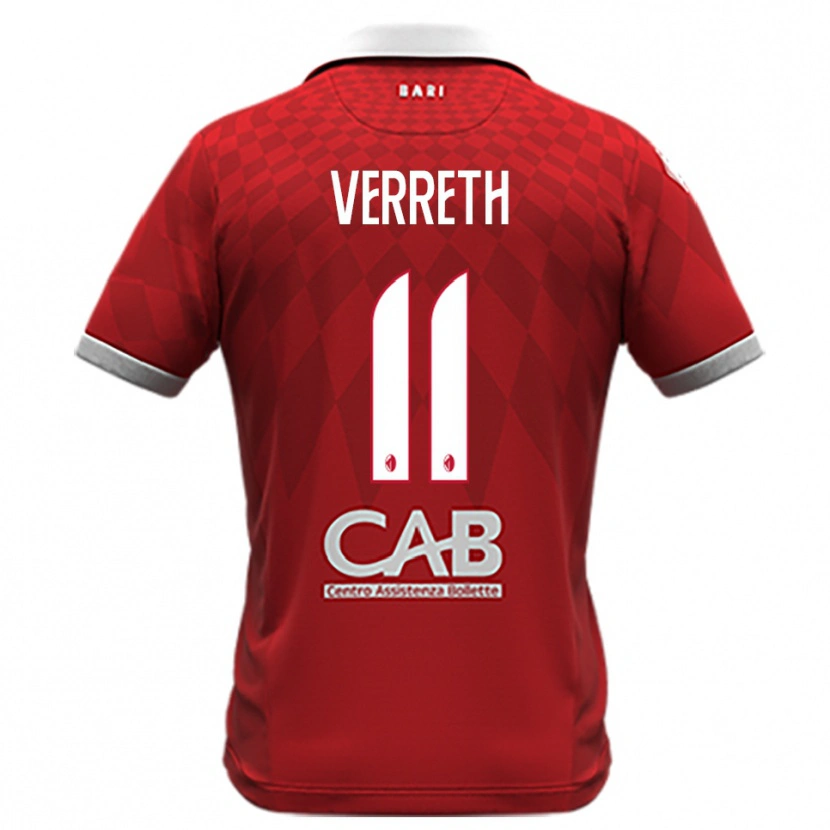 Danxen Kid Matthias Verreth #11 Red White Away Jersey 2025/26 T-Shirt