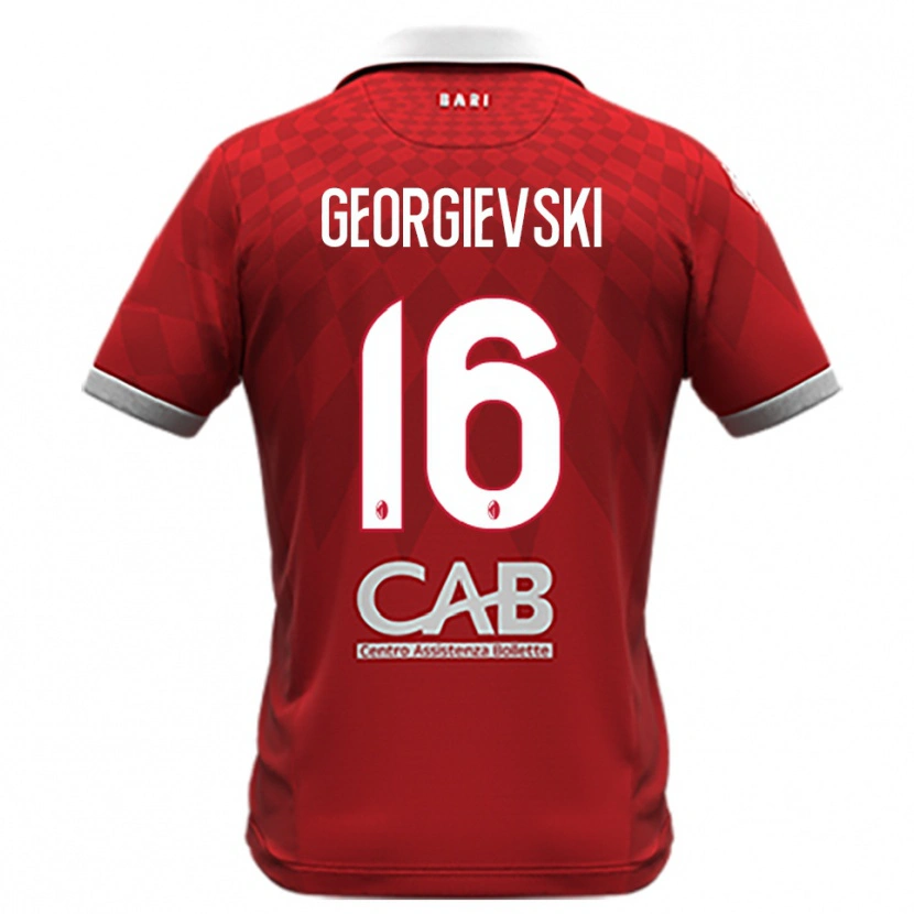 Danxen Kid Toma Georgievski #16 Red White Away Jersey 2025/26 T-Shirt