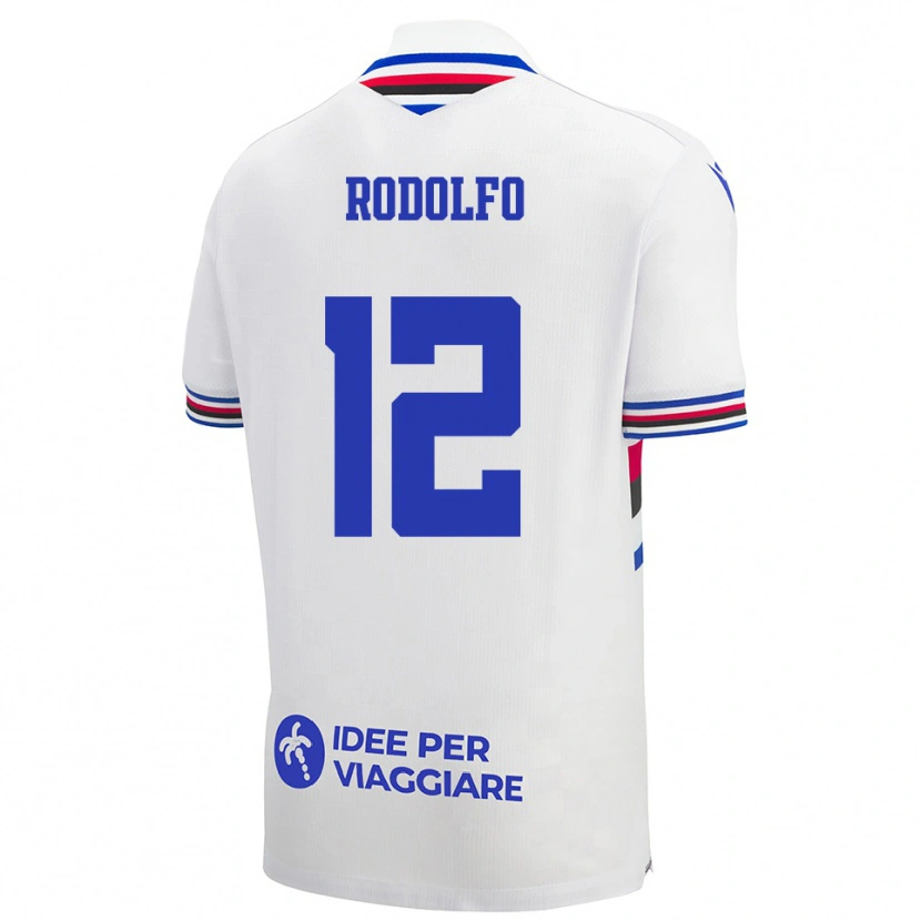 Danxen Kid Luca Rodolfo #12 White Blue Red Away Jersey 2025/26 T-Shirt