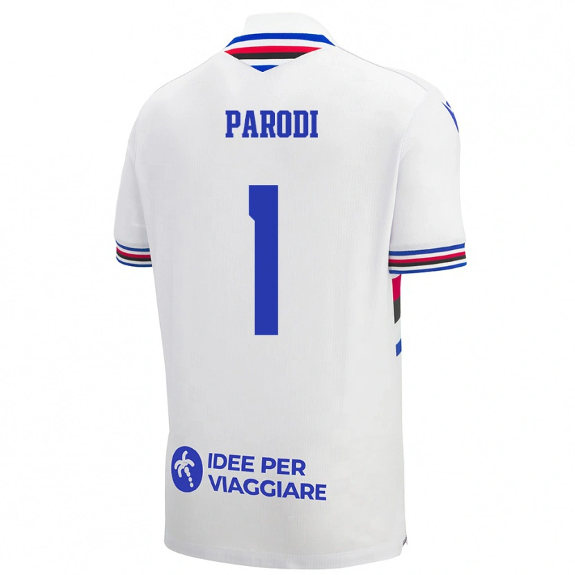 Danxen Kid Alessio Parodi #1 White Blue Red Away Jersey 2025/26 T-Shirt