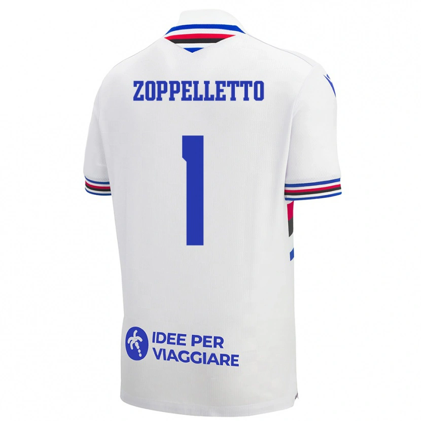 Danxen Kid David Zoppelletto #1 White Blue Red Away Jersey 2025/26 T-Shirt
