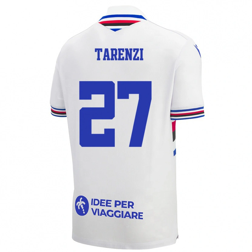 Danxen Kid Stefania Tarenzi #27 White Blue Red Away Jersey 2025/26 T-Shirt