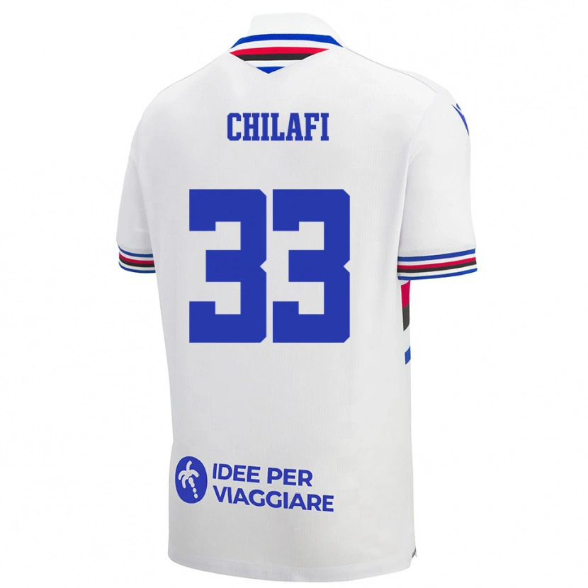 Danxen Kid Ardijan Chilafi #33 White Blue Red Away Jersey 2025/26 T-Shirt