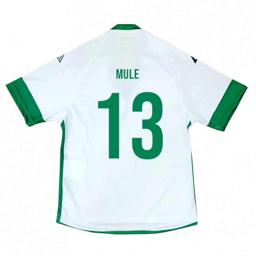 Danxen Kid Erasmo Mulè #13 White Green Blue Away Jersey 2025/26 T-Shirt