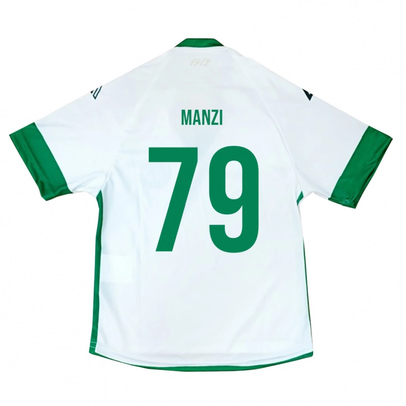 Danxen Kid Claudio Manzi #79 White Green Blue Away Jersey 2025/26 T-Shirt