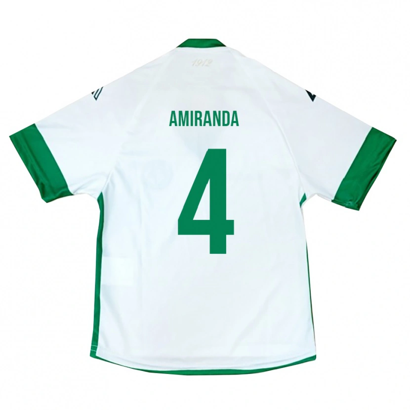Danxen Kid Francesco Amiranda #4 White Green Blue Away Jersey 2025/26 T-Shirt